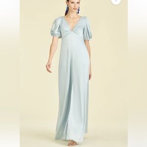 Sachin and Babi Alli gown ice blue